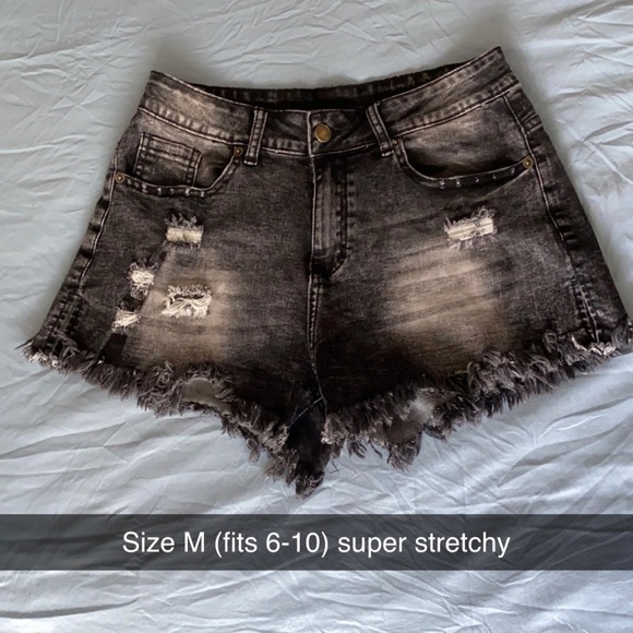 Pants - Black jean shorts